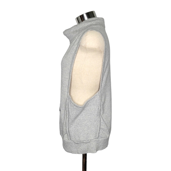 Zella Bounce Back Funnel Neck Sleeveless Athletic Vest Women's Size S Gray - Picture 4 of 9